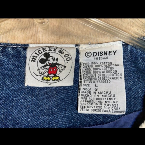 Disney Classic VIntage Mickey & Co Denim Jacket Authentic Size L Women's EUC - Picture 8 of 12
